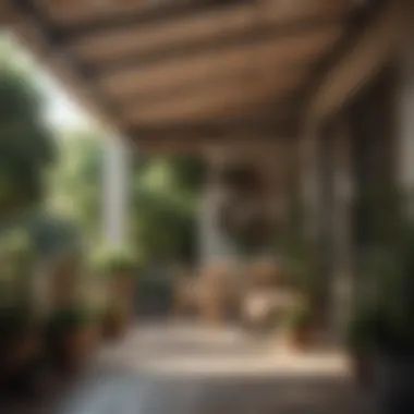 Cozy Patio Awning for Shade and Style Charming patio equipped with a retractable awning