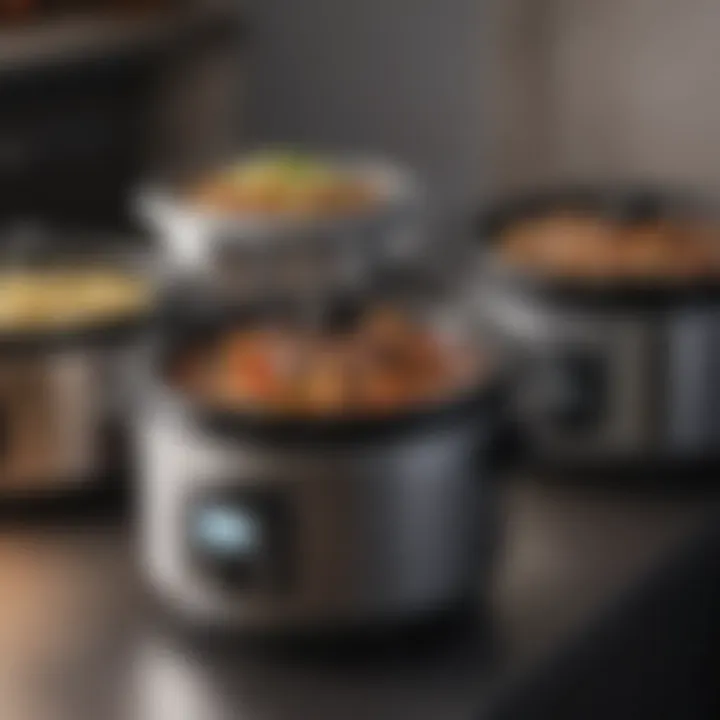 Diverse range of slow cooker models on display