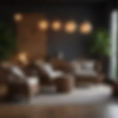 Modern Aesthetics with Wicker Furniture Stylish wicker furniture set enhancing a modern living room