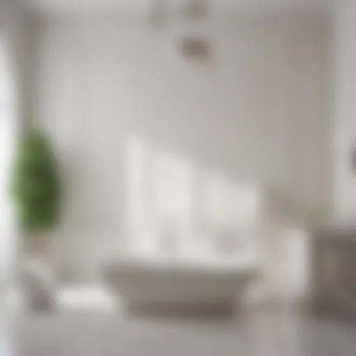 A serene interior featuring various shades of white paint
