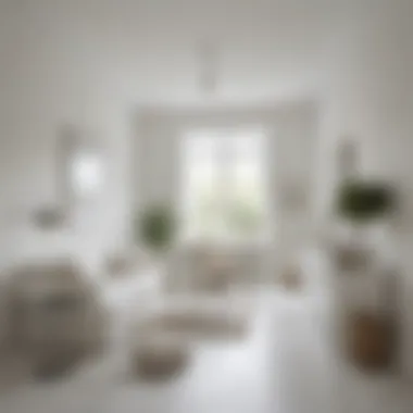 A well-decorated room showcasing the versatility of white paint