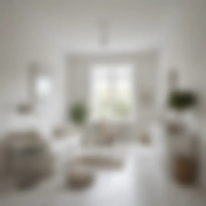 A well-decorated room showcasing the versatility of white paint