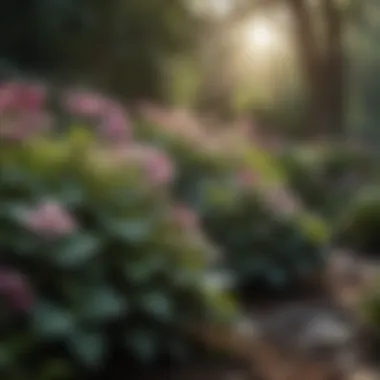 Hellebores in Landscape Design A beautifully landscaped area featuring hellebores as a focal point among other plants