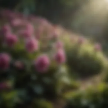 A vibrant garden scene filled with various hellebore species in full bloom