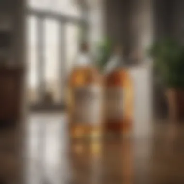 Maintaining Cleanliness with Vinegar A serene home environment showcasing the application of vinegar in everyday cleaning tasks.