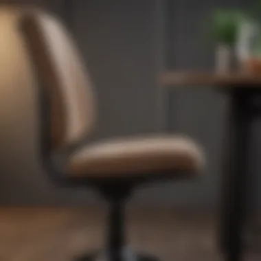 Ergonomics Meet Comfort Close-up of ergonomic dining chair with plush cushioning