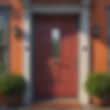 Illustration of color psychology principles applied to door colors.