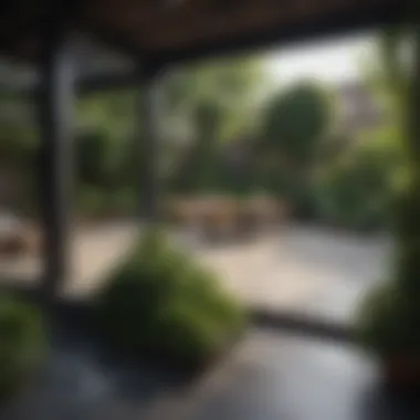 Balancing Architecture and Nature in Patio Design An outdoor space showcasing the balance between architecture and greenery