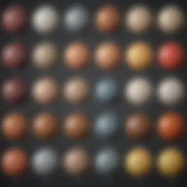 Comparison chart showcasing various levels of paint sheen