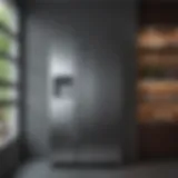 Sleek stainless steel refrigerator with modern design
