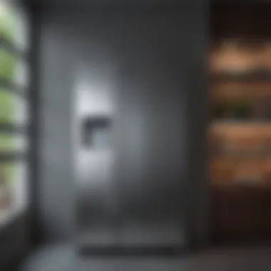Modern Stainless Steel Refrigerator Sleek stainless steel refrigerator with modern design