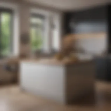 Stylish Small Kitchen Island in a Contemporary Setting Stylish small kitchen island in a contemporary setting