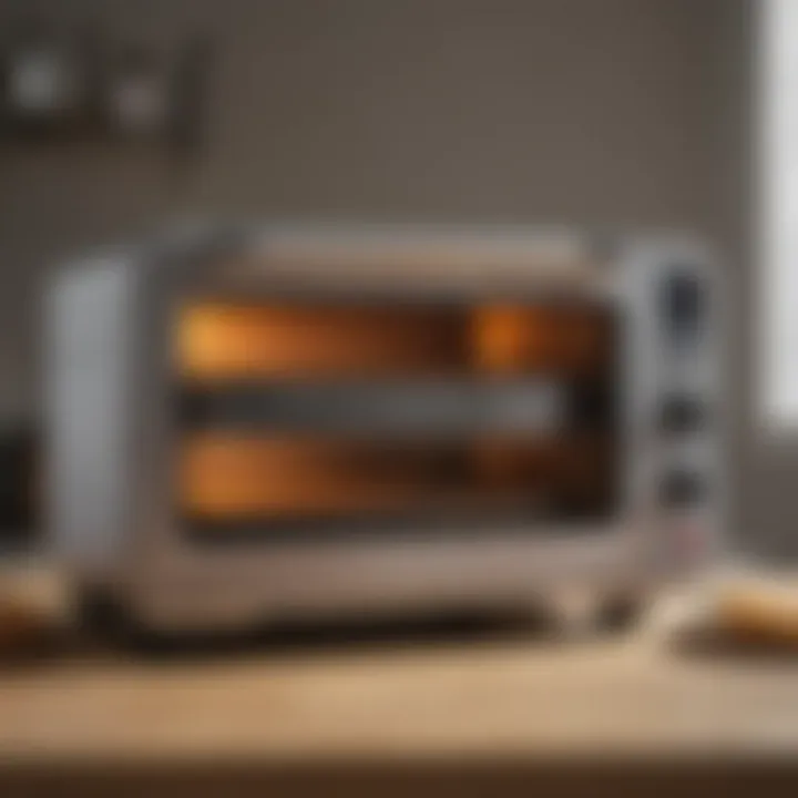 A sleek Wolf toaster oven air fryer showcasing its modern design