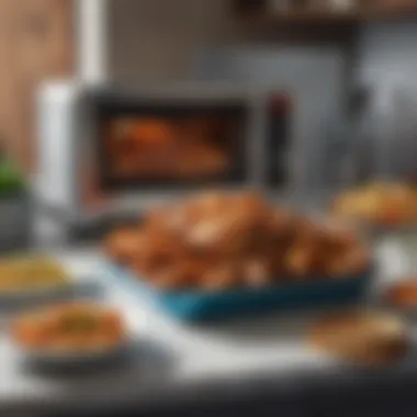 Perfectly Cooked Dishes with Wolf Toaster Oven Air Fryer Platter of perfectly cooked dishes achieved using the Wolf toaster oven air fryer