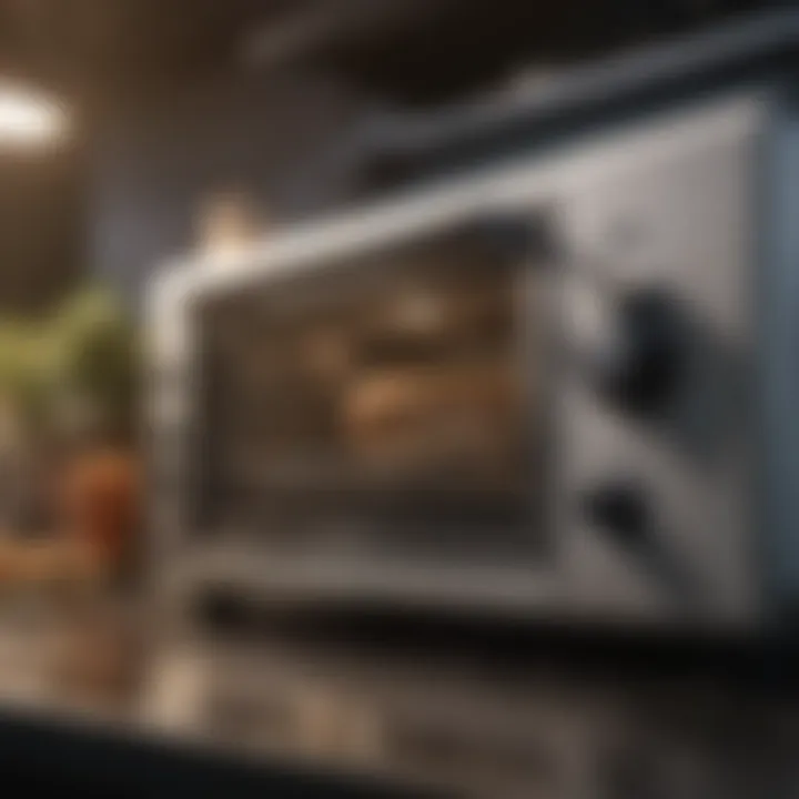 Close-up of toaster oven maintenance tips