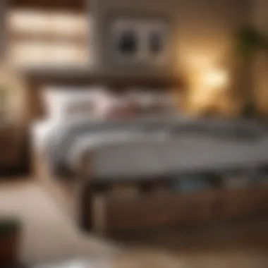Organized Underbed Space with Decorative Boxes Organized underbed space with decorative boxes