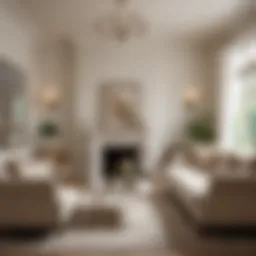 Elegant living room adorned with Valspar warm white paint