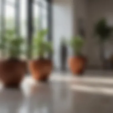 Integrating Large Pots into Interior Décor Large pots used creatively in a modern interior setting