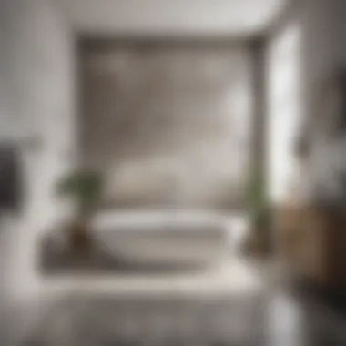 Stylish Bathroom with Vinyl Bath Tiles An elegantly designed bathroom featuring vinyl bath tiles in a stylish layout.