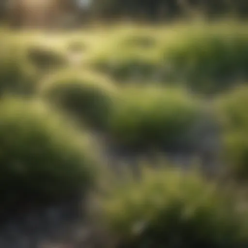 Overexposed grass with sunburnt patches