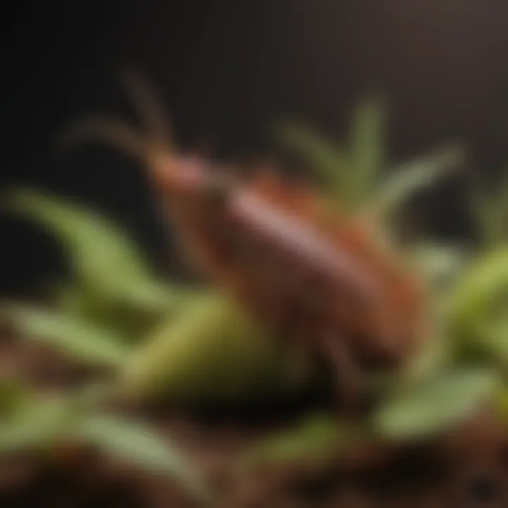 Close-up of a Venus flytrap capturing a bug