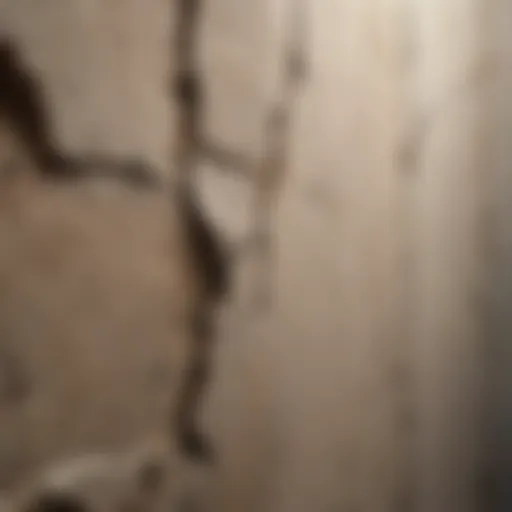 Close-up of a wall crack needing repair