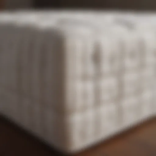 A visual comparison of firm and soft mattress textures.