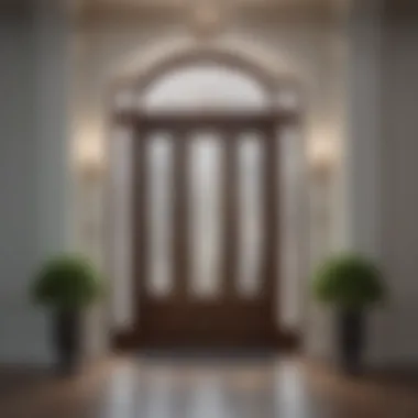 Sophisticated Entryways: A Study in Design Elegant front door showcasing sophisticated design