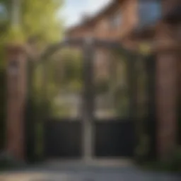 Illustration of a residential gate opening outwards