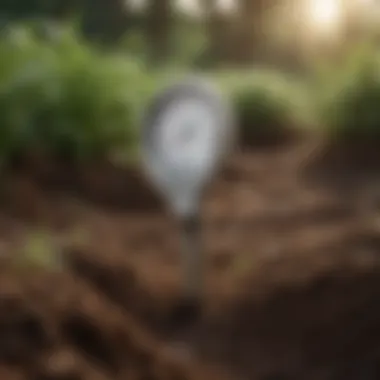 Soil Moisture Meter Moisture meter indicating soil conditions