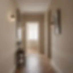 Elegant hallway painted in soft beige tones