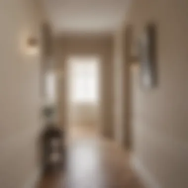 Elegant hallway painted in soft beige tones