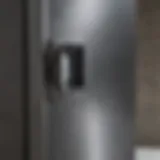 Close-up of a stainless steel refrigerator showcasing its shiny exterior