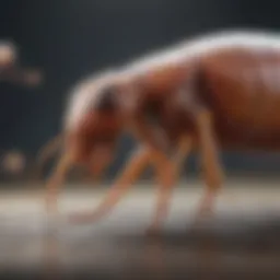 Detailed view of flea anatomy