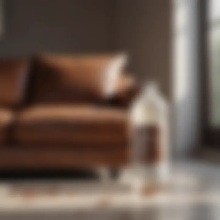 Illustration of effective cleaning solution application