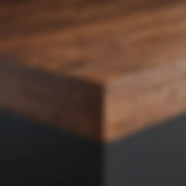 Comparison between raw and refurbished wood surfaces highlighting technique impact