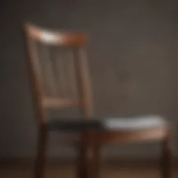 A beautifully restored wooden chair showcasing rich grain and polish