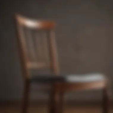 A beautifully restored wooden chair showcasing rich grain and polish