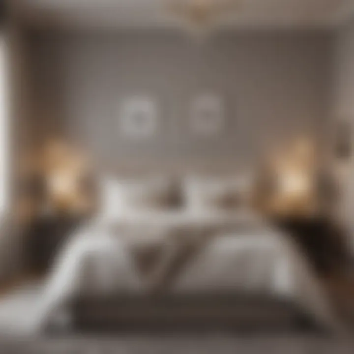 Elegant guest bedroom setup with cozy bedding