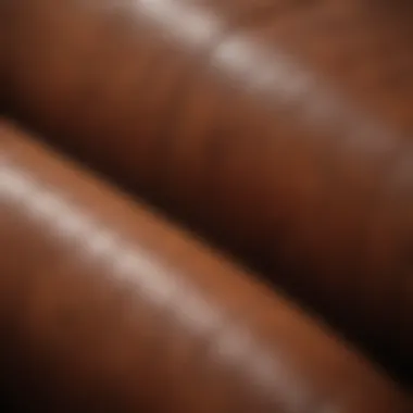 Close-up of high-quality leather texture