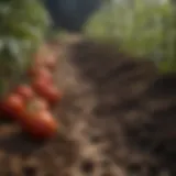 Rich, loamy soil ideal for tomato cultivation