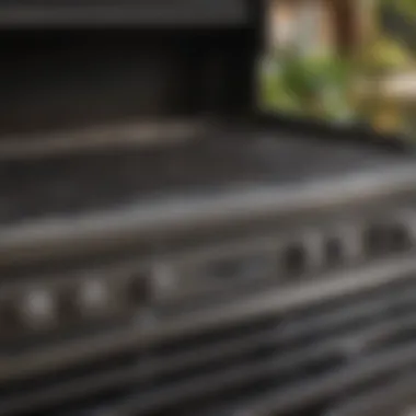 Before and after comparison of a stainless grill to highlight cleaning effectiveness