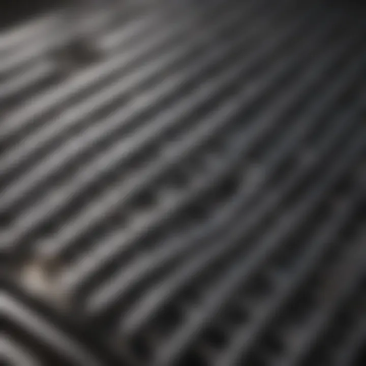 Close-up of a stainless grill showcasing its shiny surface after cleaning