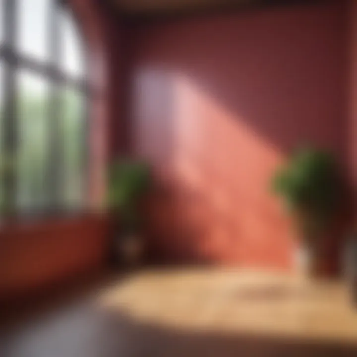 Colorful wall paint enhancing room brightness