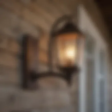 Rustic Charm: Warmth of Front Porch Sconces Rustic front porch sconce creating a warm and inviting atmosphere