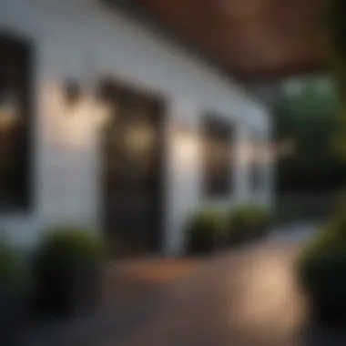 Perfect Placement: Enhancing Porch Lighting Stylish positioning of sconces on porch to enhance exterior lighting