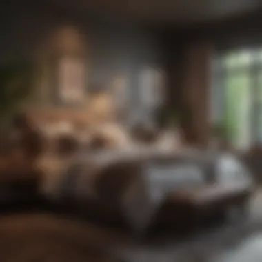 Cozy Bedroom with Sustainable Design A cozy bedroom that incorporates sustainable design elements alongside chic decor choices.
