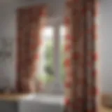 Charming kitchen curtains in a floral pattern