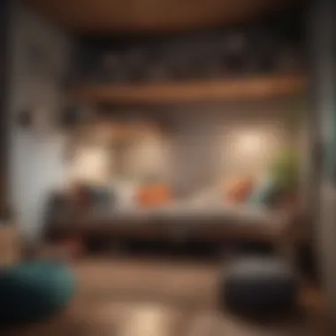 Transforming Space into a Reading Retreat Cozy reading nook under loft bed with shelves and cushions