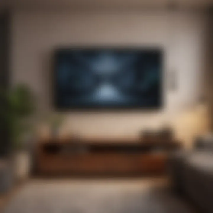 Multifunctional decor enhancing small TV room aesthetics